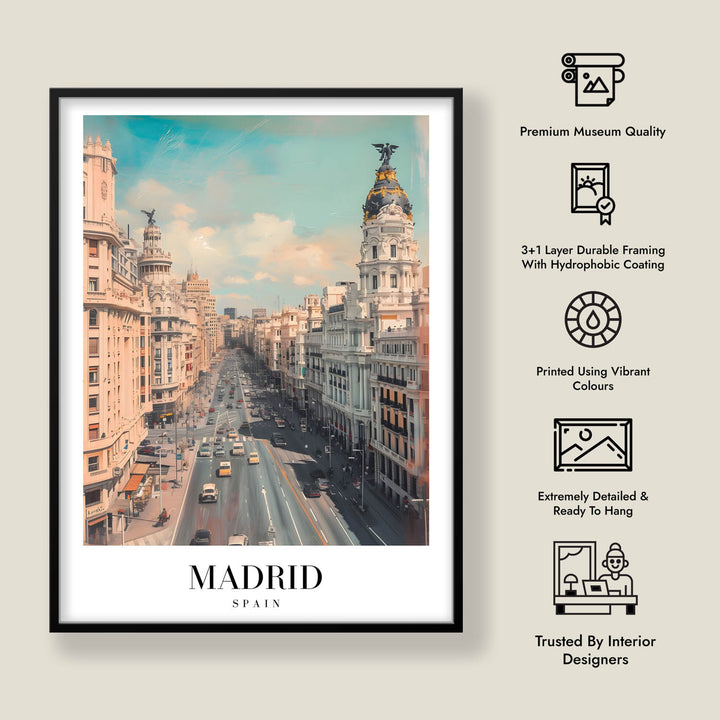 Streets of Madrid  - Cities Paintings