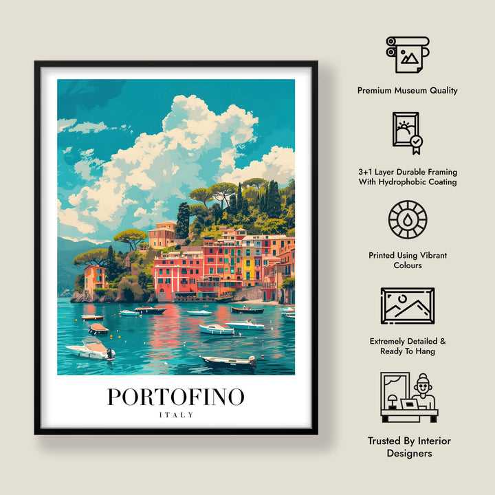 Portofino Beach - Cities Paintings