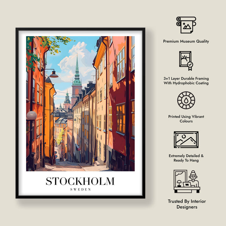 Streets of Stockholm - Cities Paintings