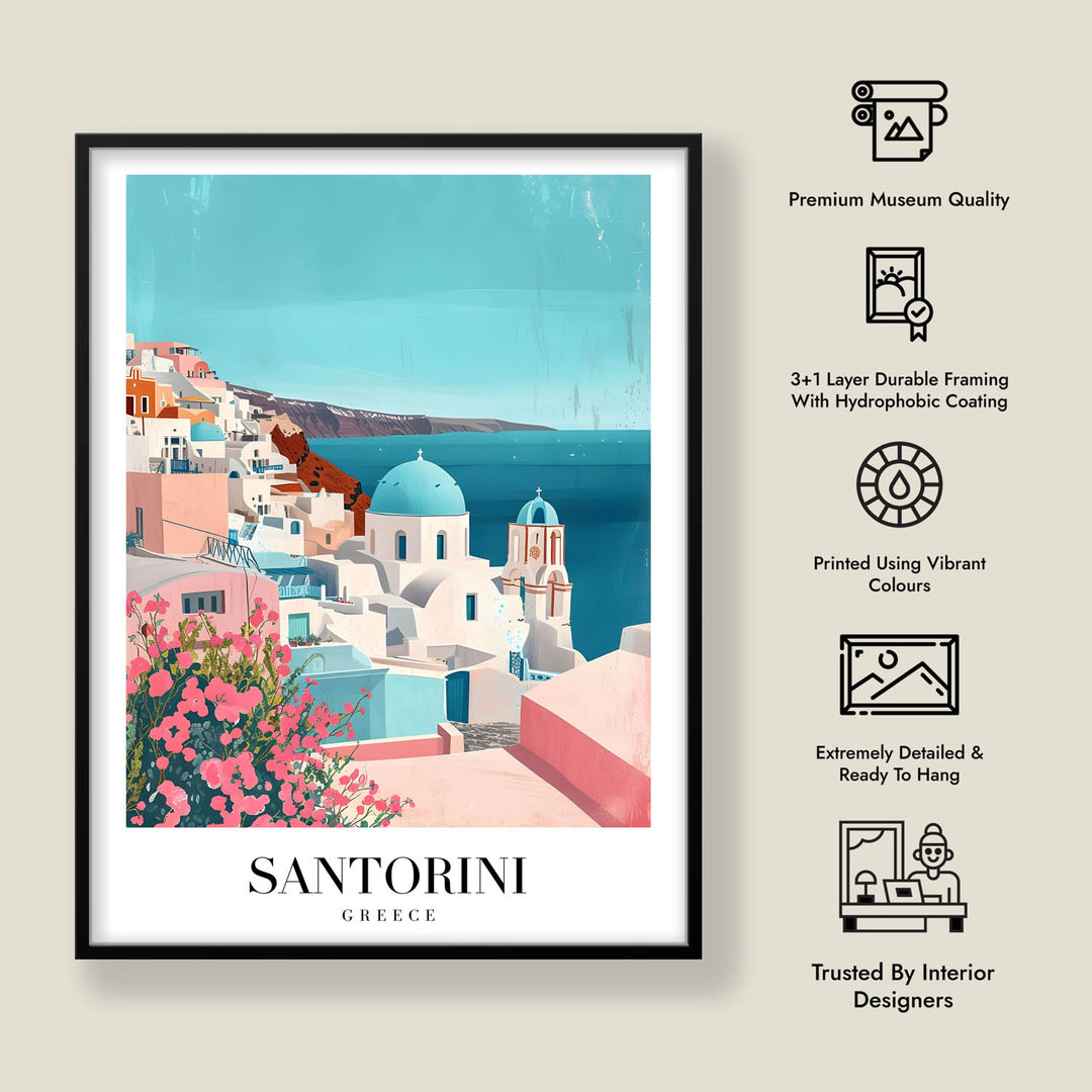 Blues of Santorini | Greece - Cities Paintings