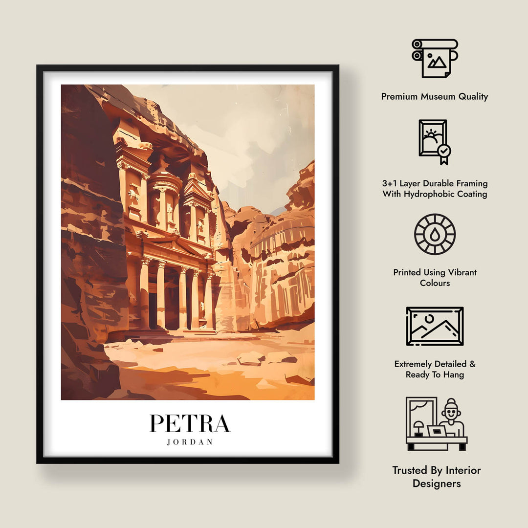 Golden Petra - Cities Paintings