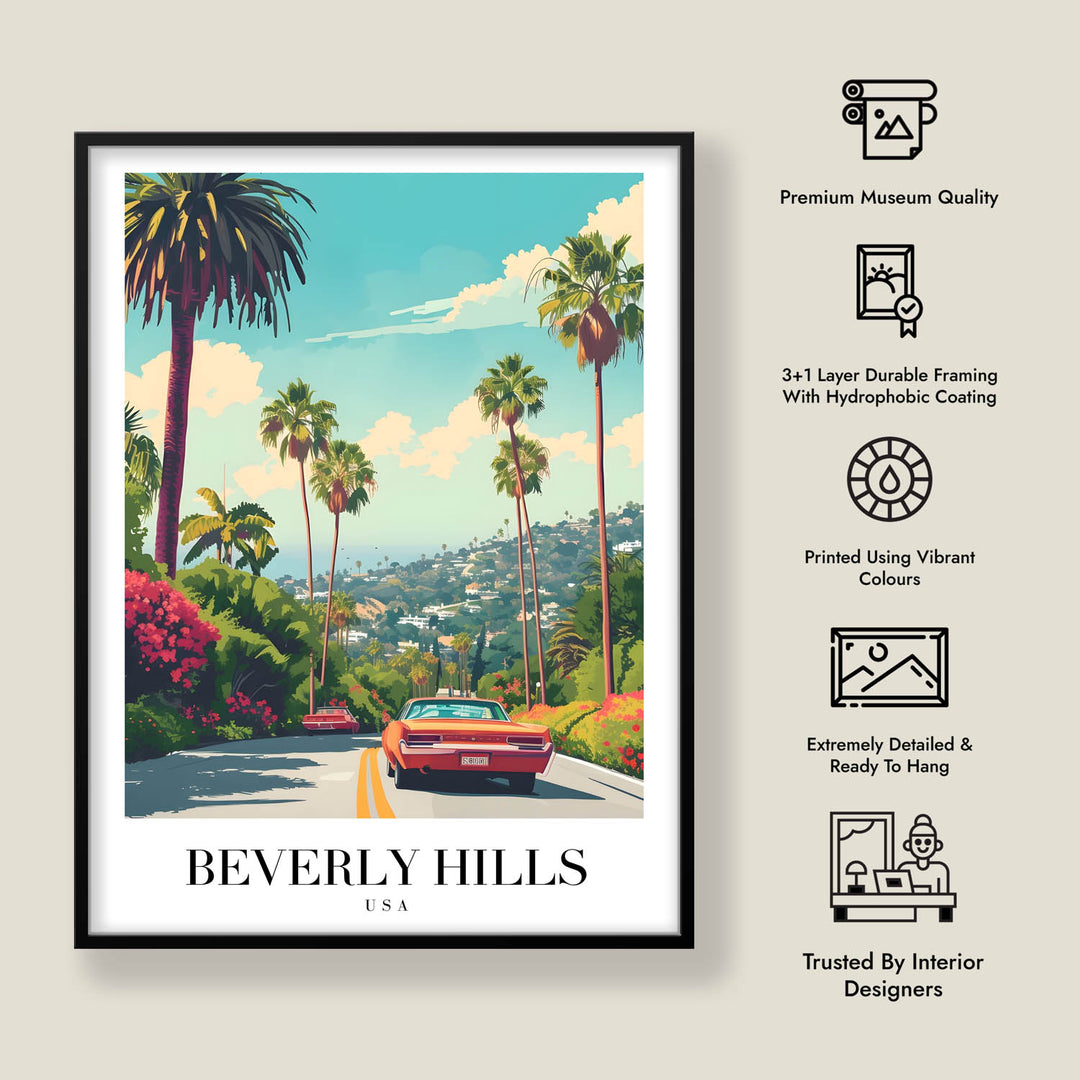 Streets of Beverly Hills - Cities Paintings