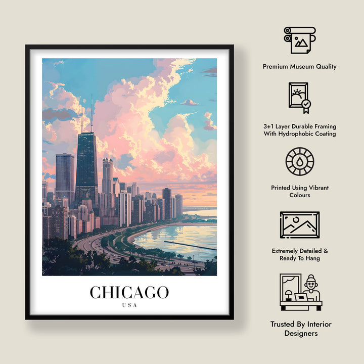 Chicago Skyline - Cities Paintings