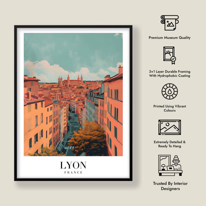 Lyon Cityscape - Cities Paintings