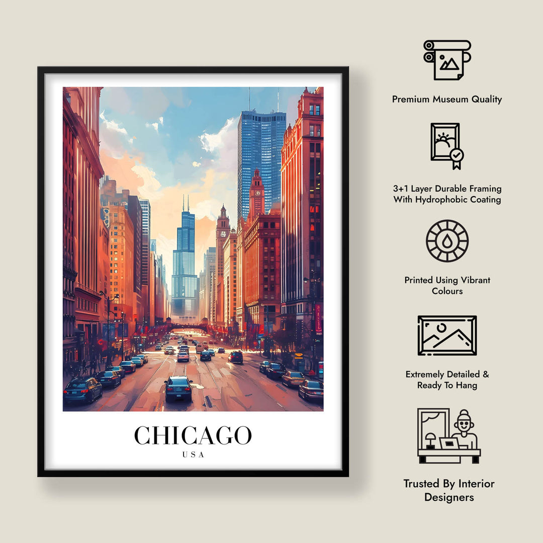 Downtown Chicago - Cities Paintings