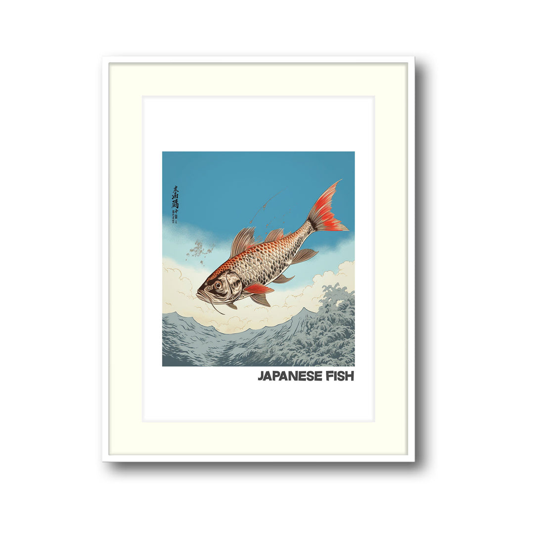 Unique japanese-fish- Beautiful framed art print available at Raremango