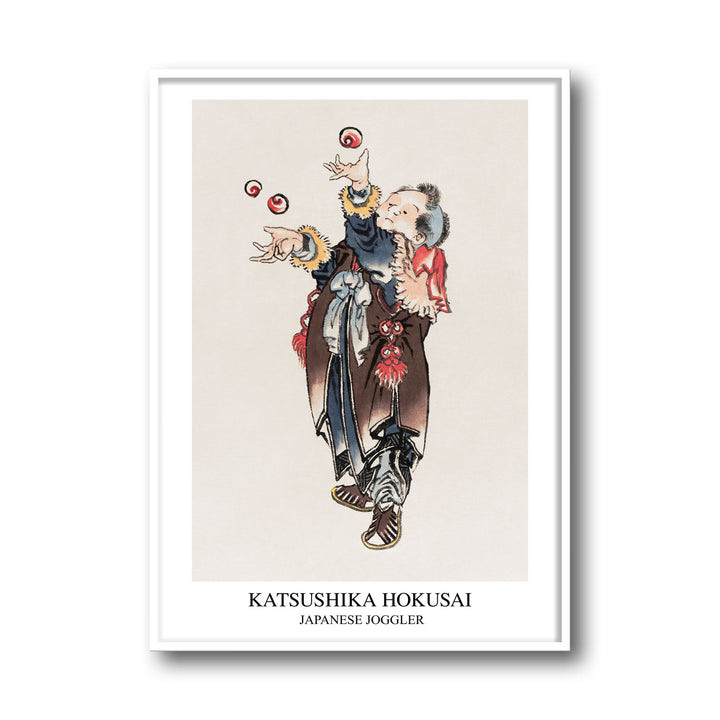 Unique japanese-joggler-katsushika-hokusai- Beautiful framed art print available at Raremango