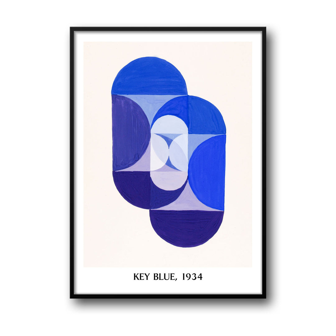 Unique key-blue-joseph-schillinger- Beautiful framed art print available at Raremango