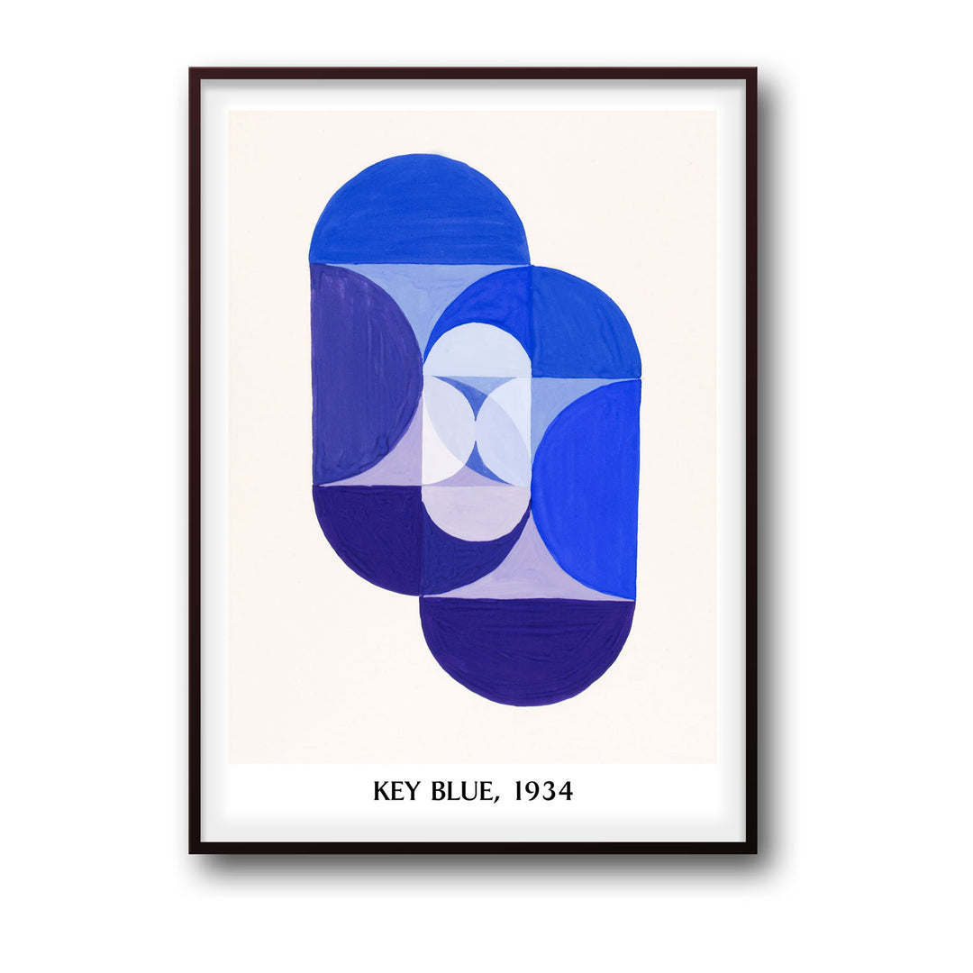 Unique key-blue-joseph-schillinger- Beautiful framed art print available at Raremango