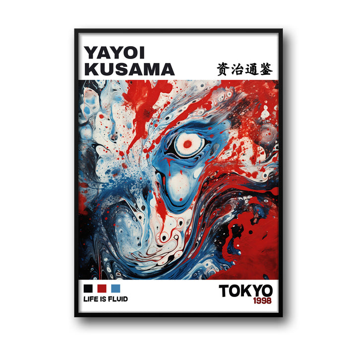 life-is-fluid-yayoi-kusama canvas art - Shop art for home decor