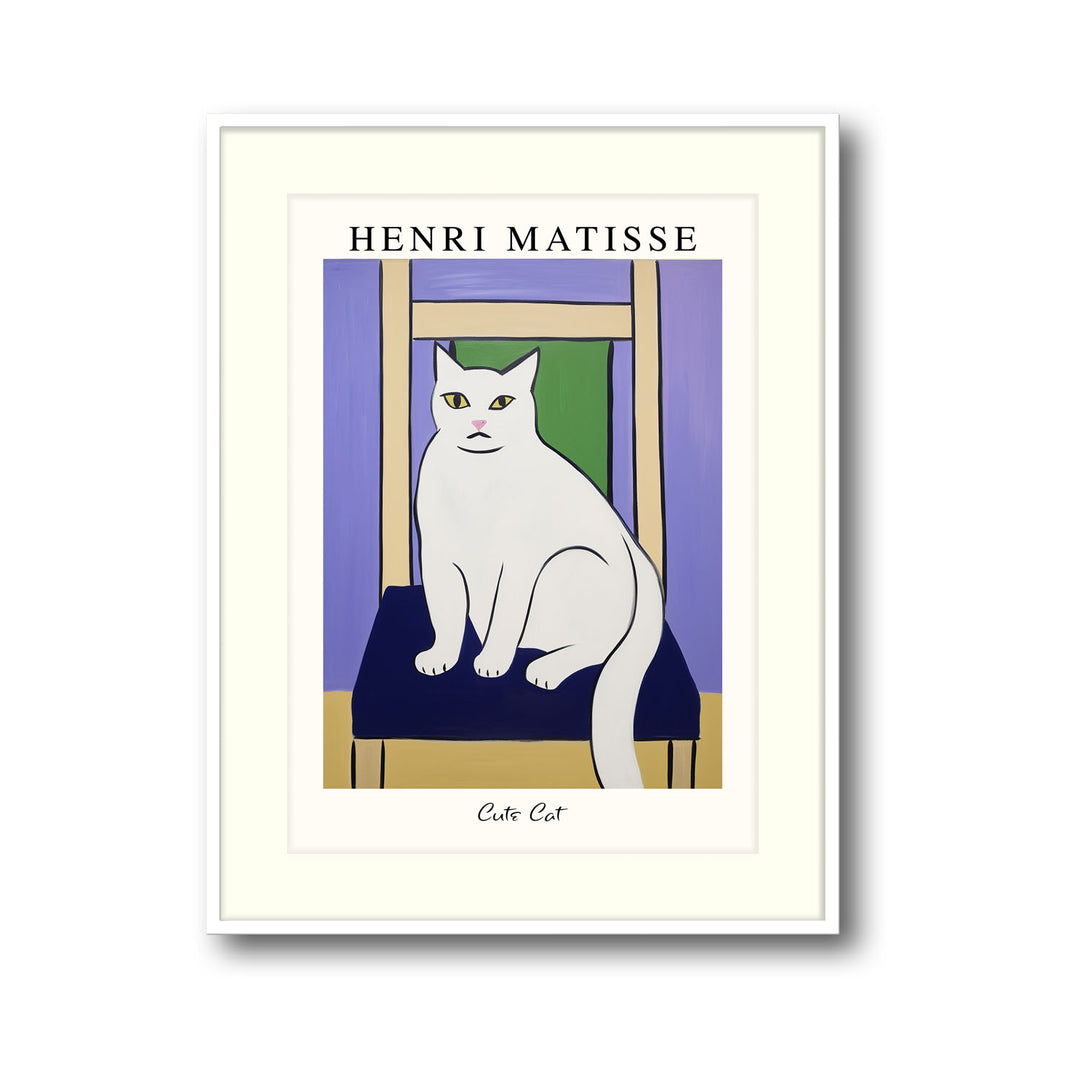 Unique matisses-cat-ii-henri-matisse- Beautiful framed art print available at Raremango