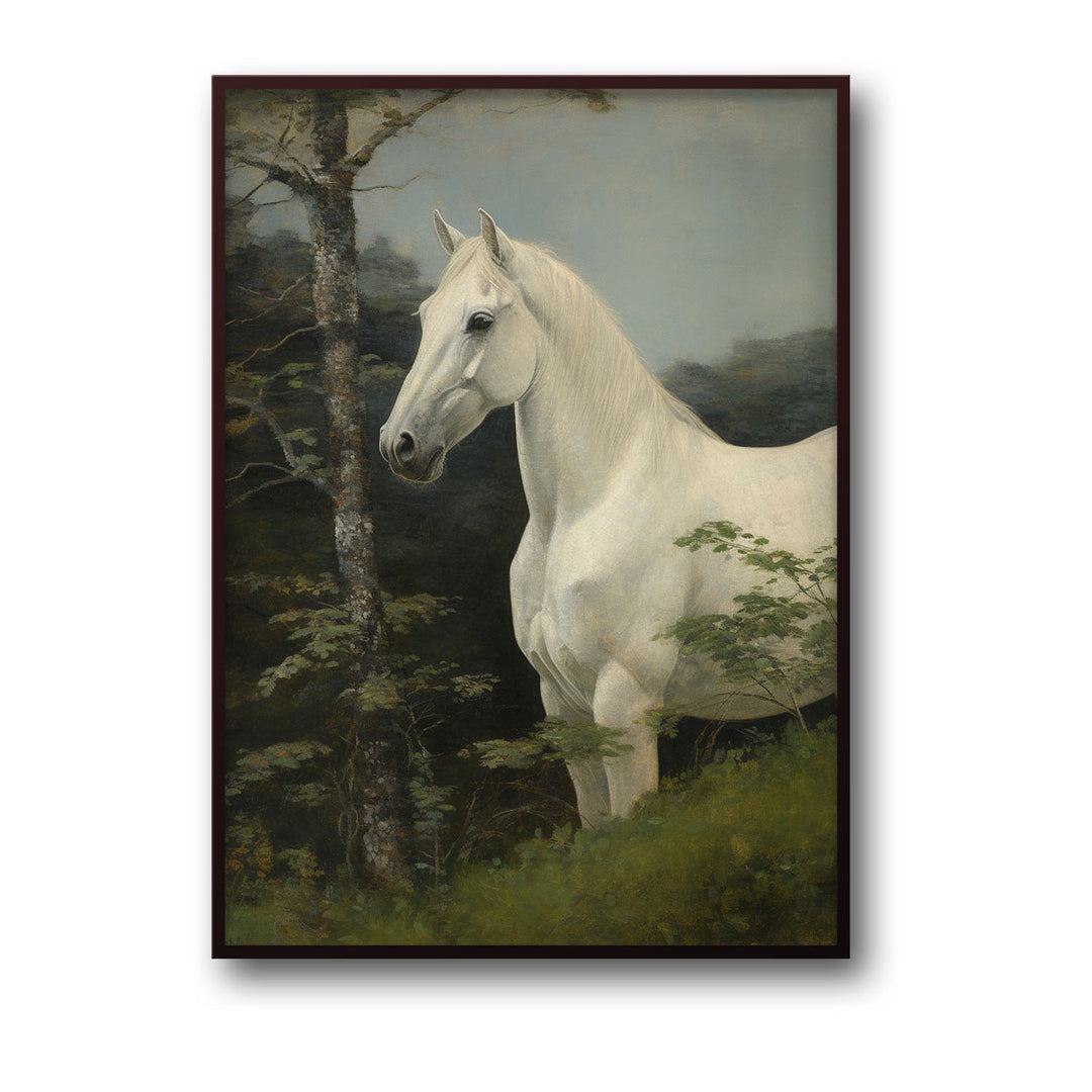 Unique moonlight-stallion- Beautiful framed art print available at Raremango