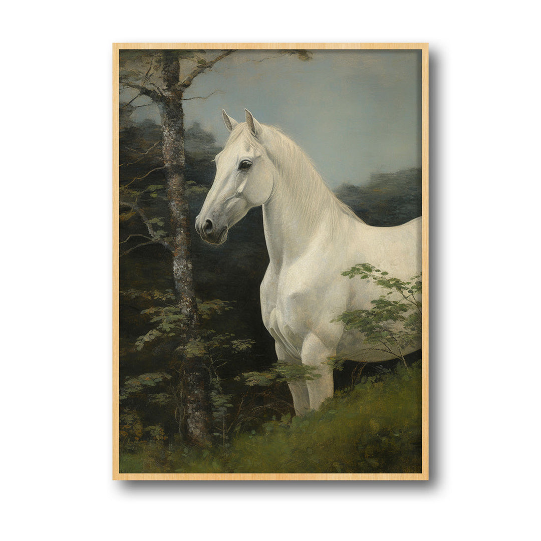 Unique moonlight-stallion- Beautiful framed art print available at Raremango