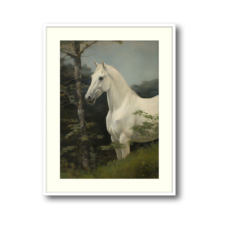 Unique moonlight-stallion- Beautiful framed art print available at Raremango