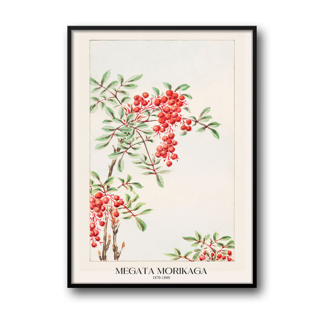 nandina-bush-with-berries-megata-morikaga canvas art - Shop art for home decor