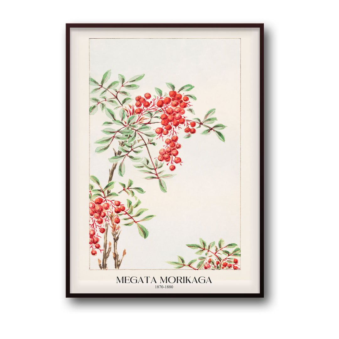 nandina-bush-with-berries-megata-morikaga canvas art - Shop art for home decor