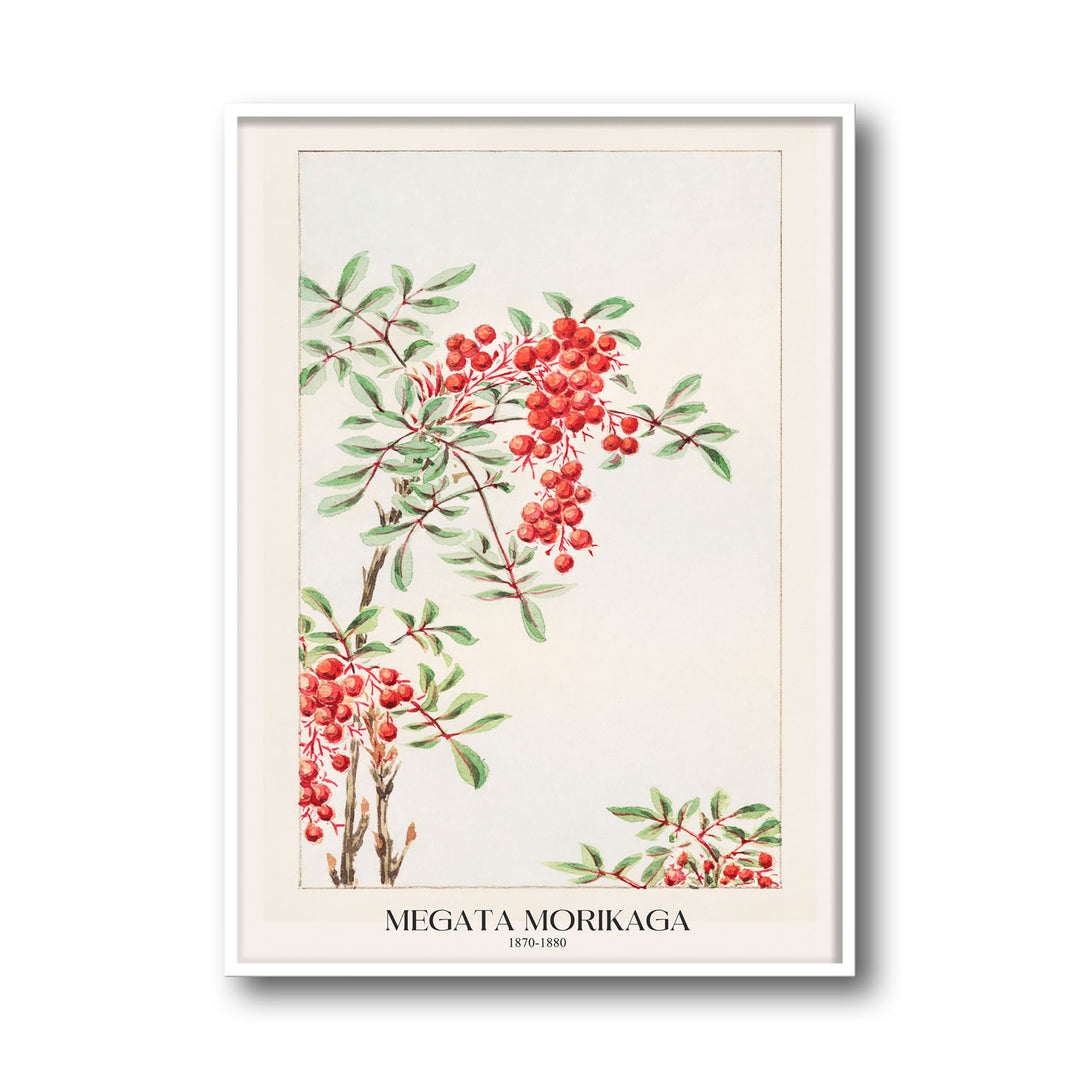 nandina-bush-with-berries-megata-morikaga canvas art - Shop art for home decor