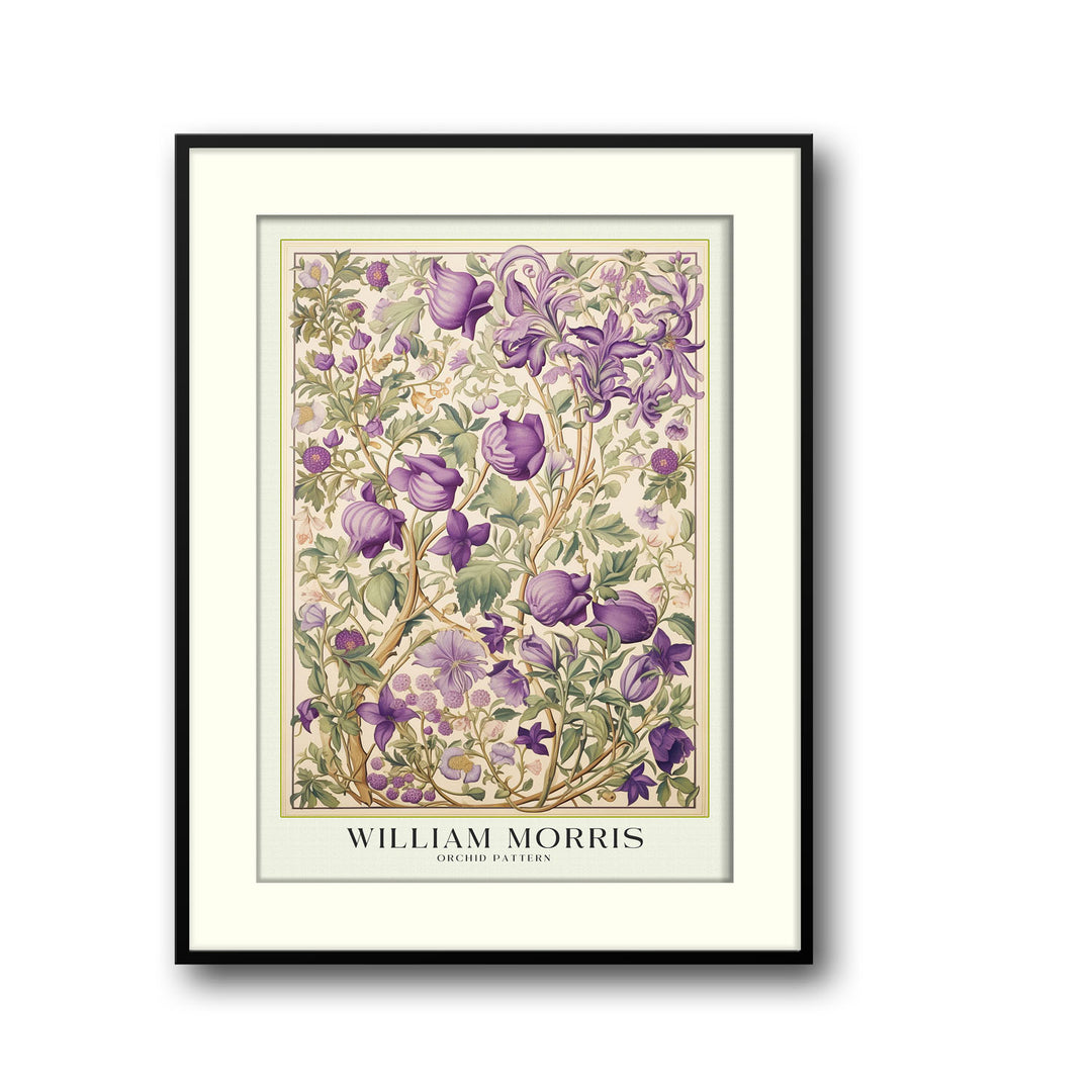 Unique orchid-william-morris- Beautiful framed art print available at Raremango