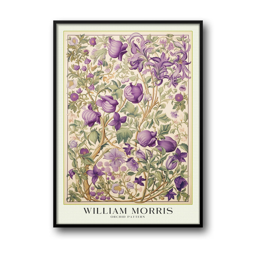 Unique orchid-william-morris- Beautiful framed art print available at Raremango