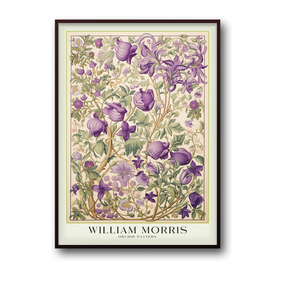 Unique orchid-william-morris- Beautiful framed art print available at Raremango