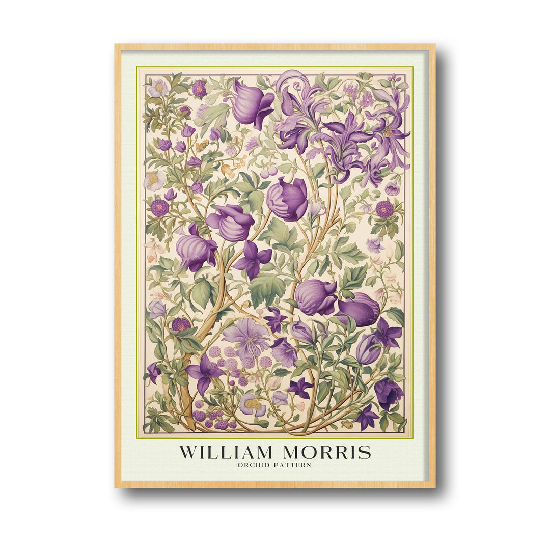 Unique orchid-william-morris- Beautiful framed art print available at Raremango