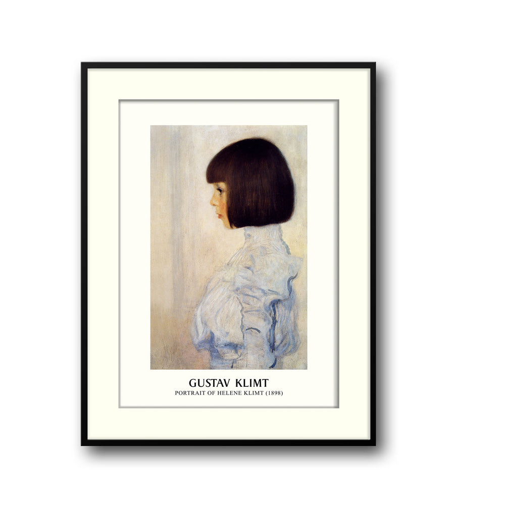 Unique portrait-of-helene-klimt-gustav-klimt- Beautiful framed art print available at Raremango