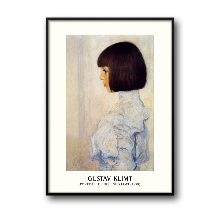 Unique portrait-of-helene-klimt-gustav-klimt- Beautiful framed art print available at Raremango