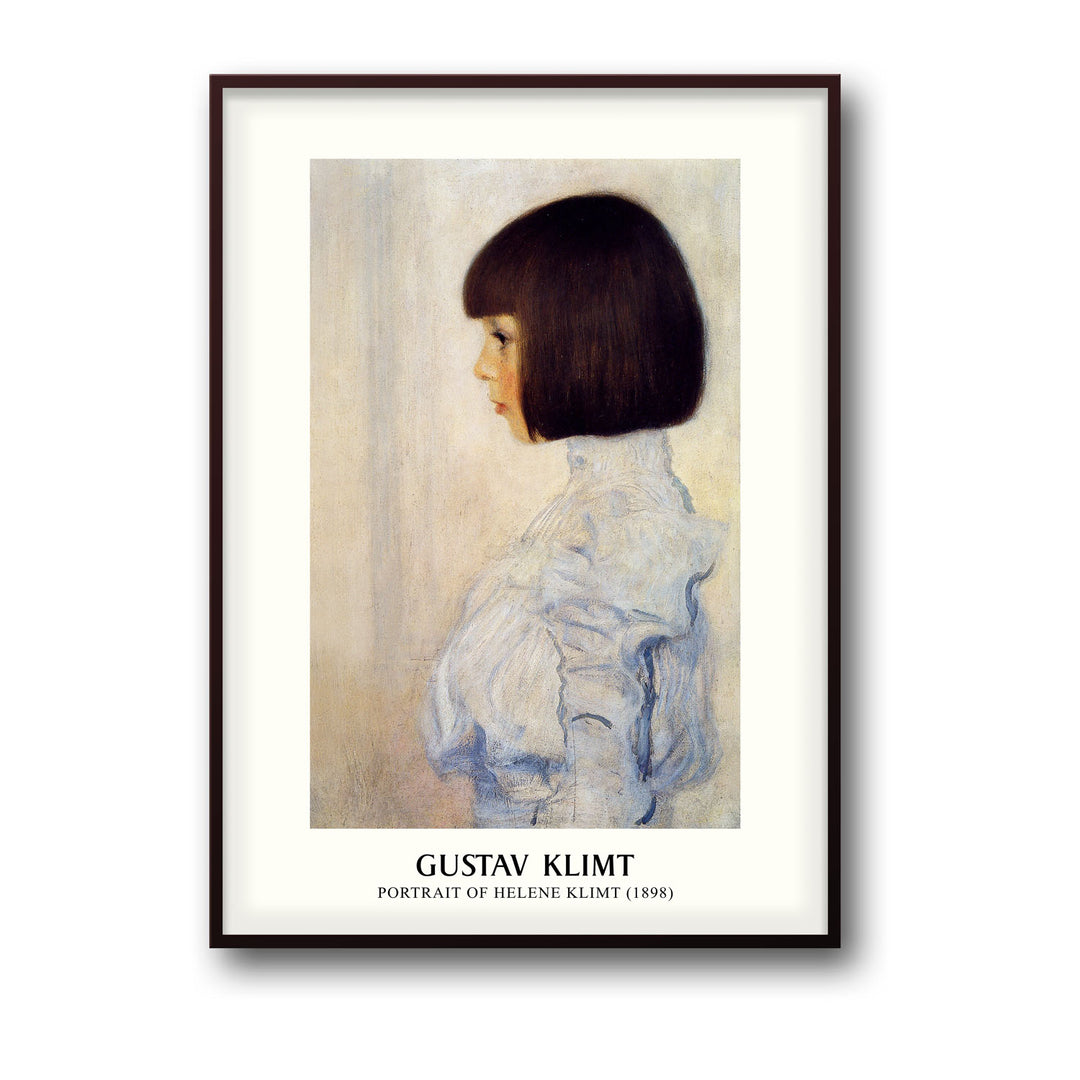 Unique portrait-of-helene-klimt-gustav-klimt- Beautiful framed art print available at Raremango