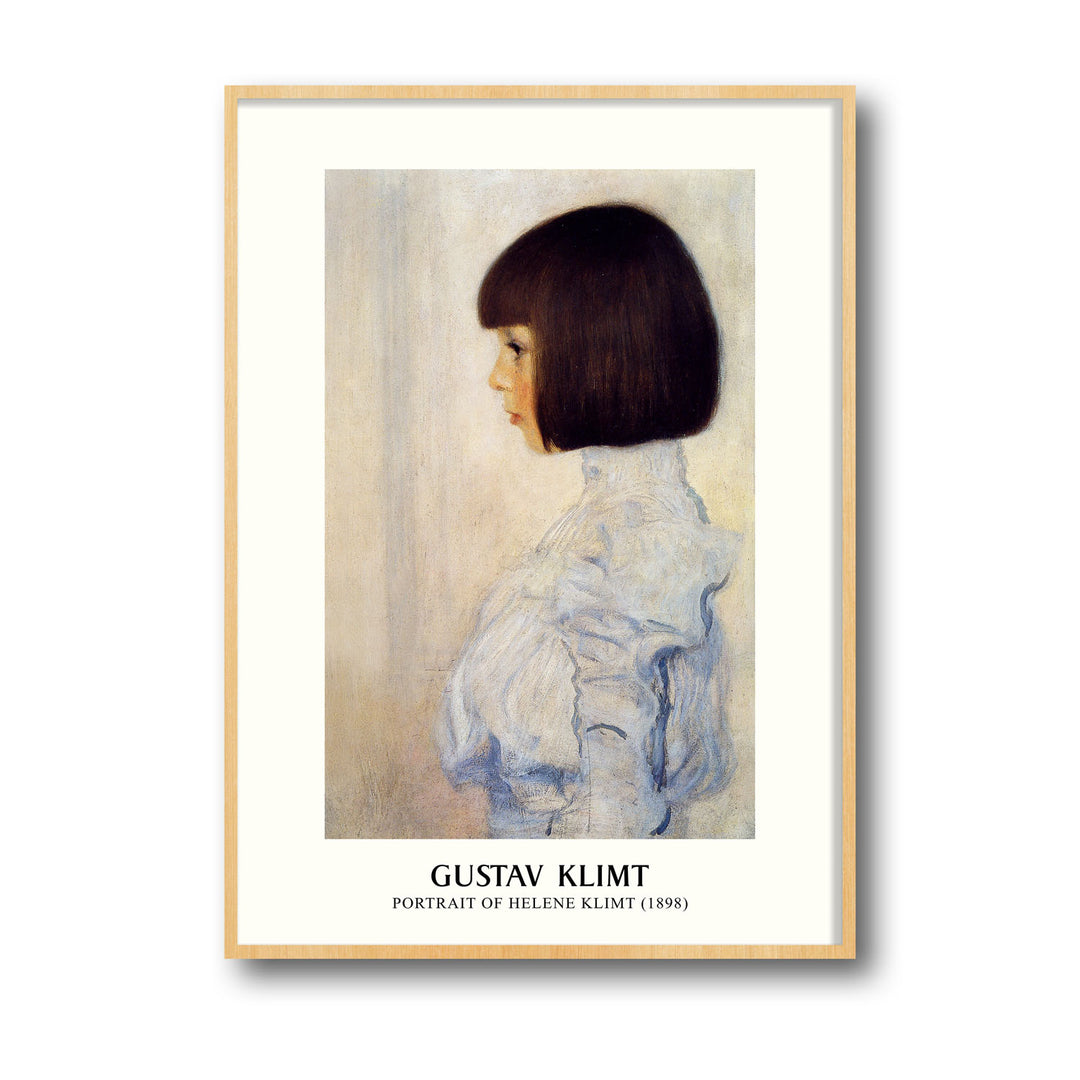 Unique portrait-of-helene-klimt-gustav-klimt- Beautiful framed art print available at Raremango