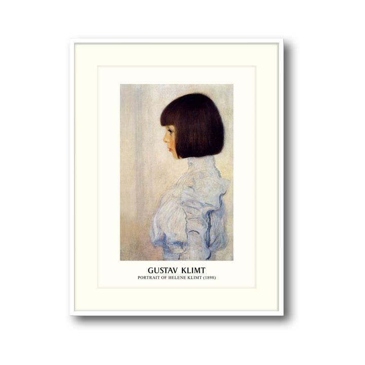 Unique portrait-of-helene-klimt-gustav-klimt- Beautiful framed art print available at Raremango