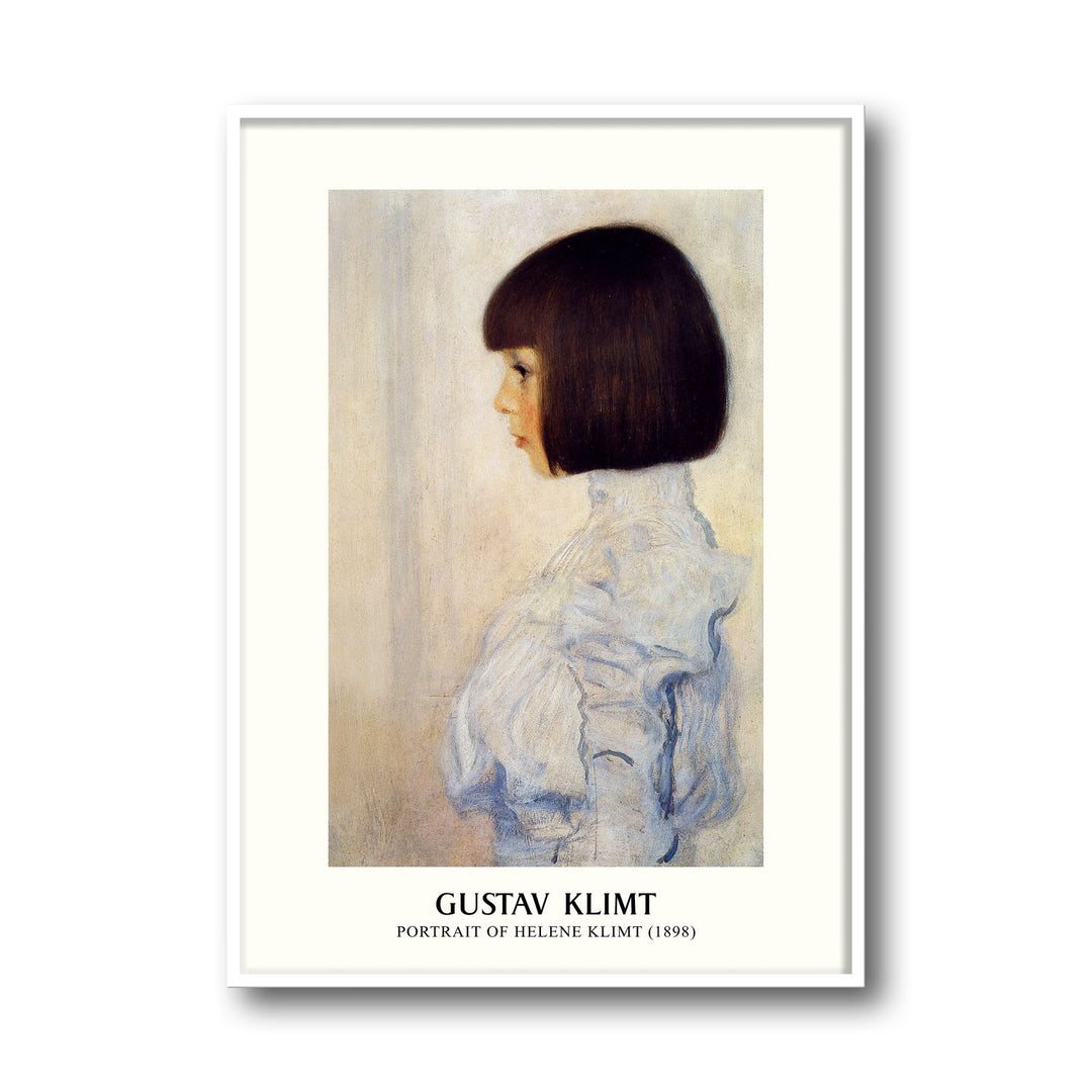 Unique portrait-of-helene-klimt-gustav-klimt- Beautiful framed art print available at Raremango