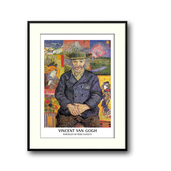 Unique portrait-of-pere-tanguy-vincent-van-gogh- Beautiful framed art print available at Raremango