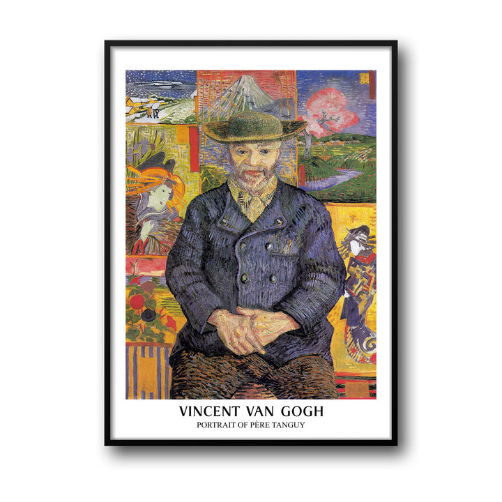 Unique portrait-of-pere-tanguy-vincent-van-gogh- Beautiful framed art print available at Raremango