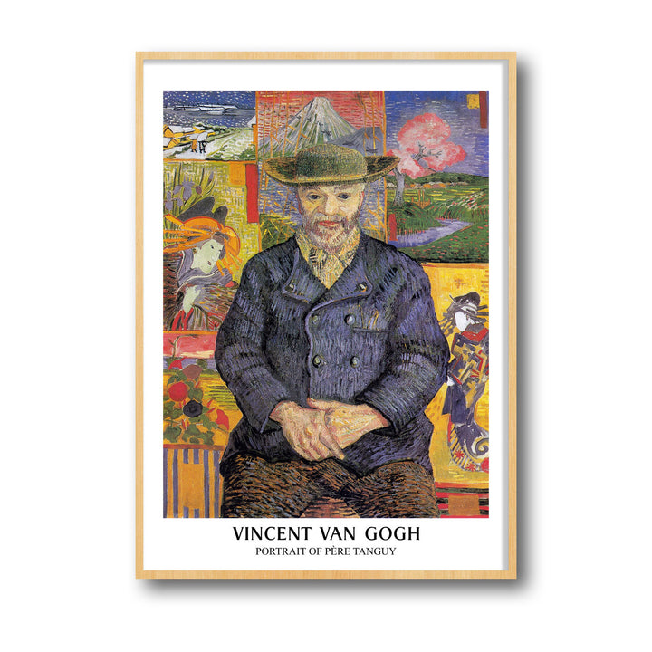 Unique portrait-of-pere-tanguy-vincent-van-gogh- Beautiful framed art print available at Raremango