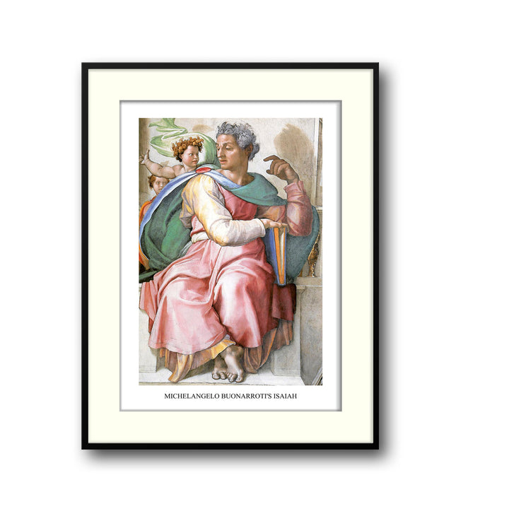 Unique prophet-isaiah-michelangelo- Beautiful framed art print available at Raremango