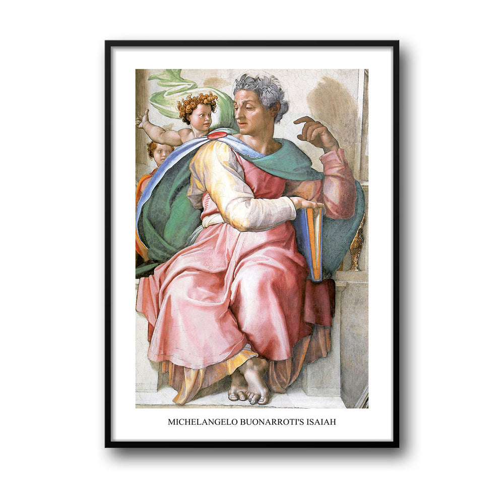 Unique prophet-isaiah-michelangelo- Beautiful framed art print available at Raremango