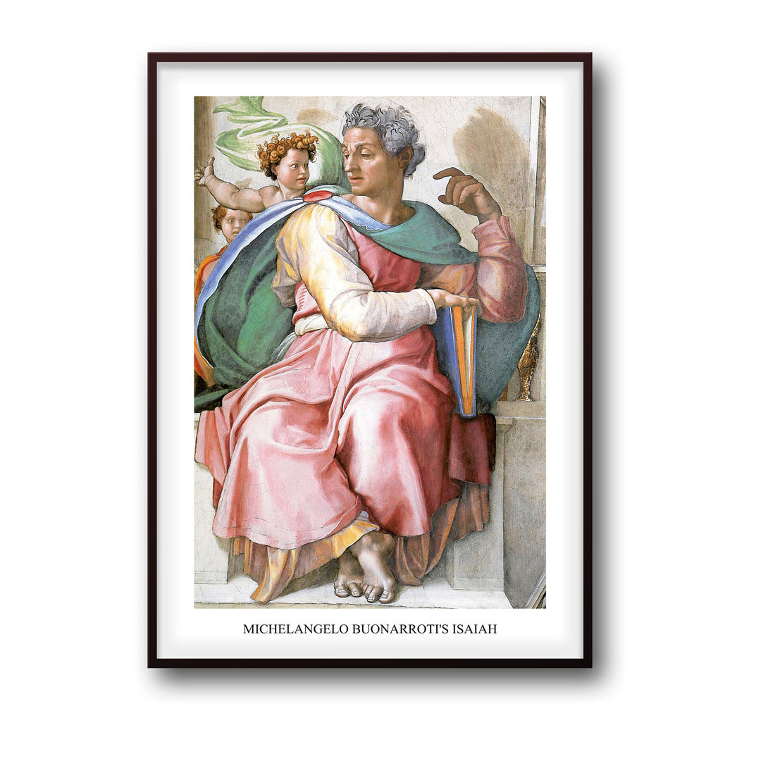 Unique prophet-isaiah-michelangelo- Beautiful framed art print available at Raremango