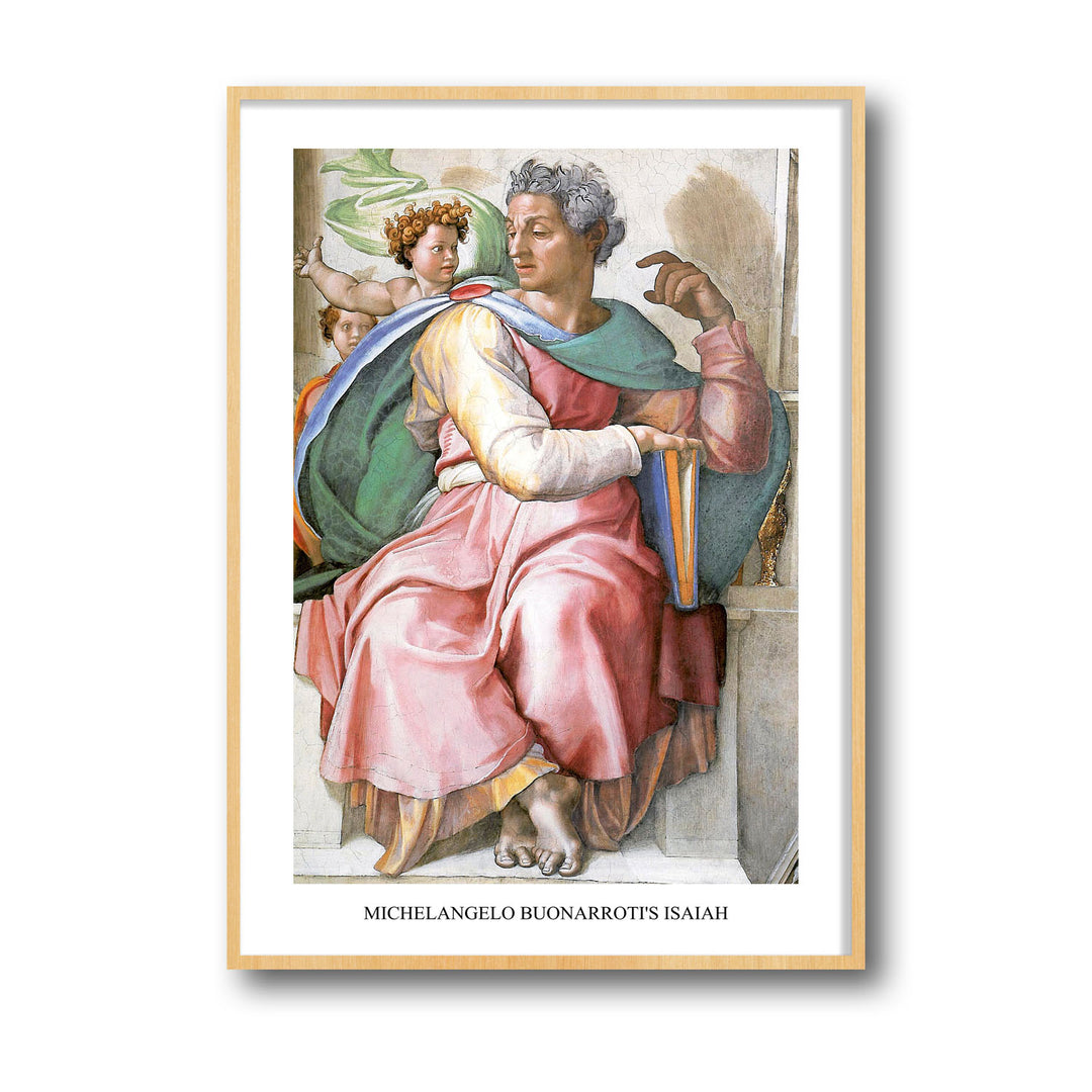 Unique prophet-isaiah-michelangelo- Beautiful framed art print available at Raremango