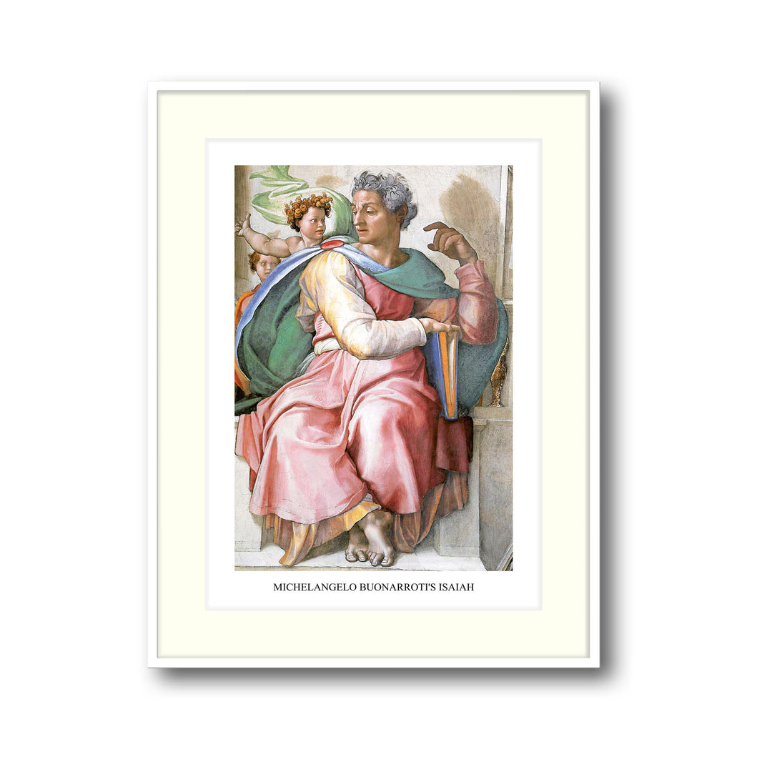 Unique prophet-isaiah-michelangelo- Beautiful framed art print available at Raremango