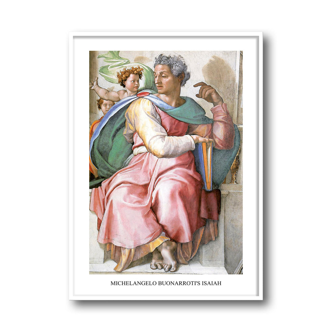 Unique prophet-isaiah-michelangelo- Beautiful framed art print available at Raremango