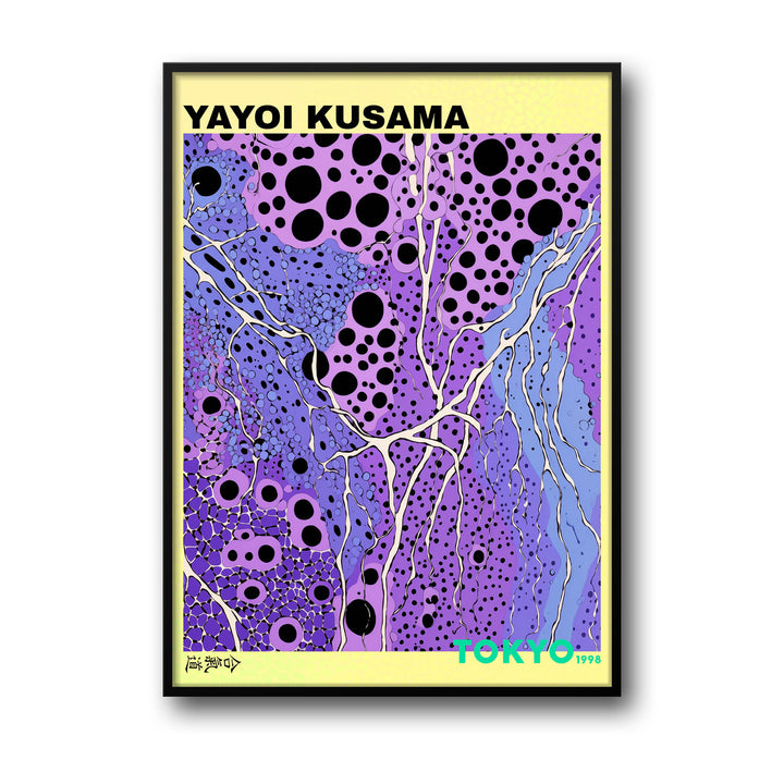 Unique purple-networks-yayoi-kusama- Beautiful framed art print available at Raremango