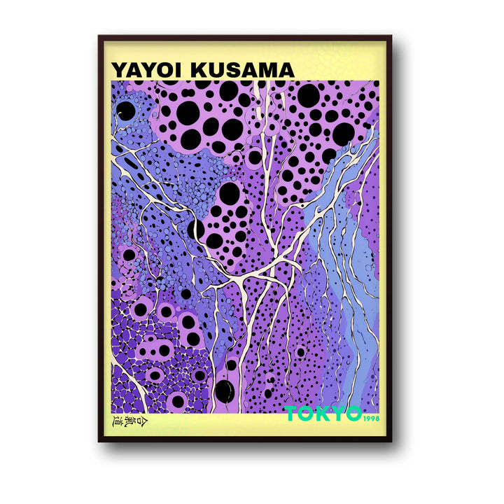 Unique purple-networks-yayoi-kusama- Beautiful framed art print available at Raremango