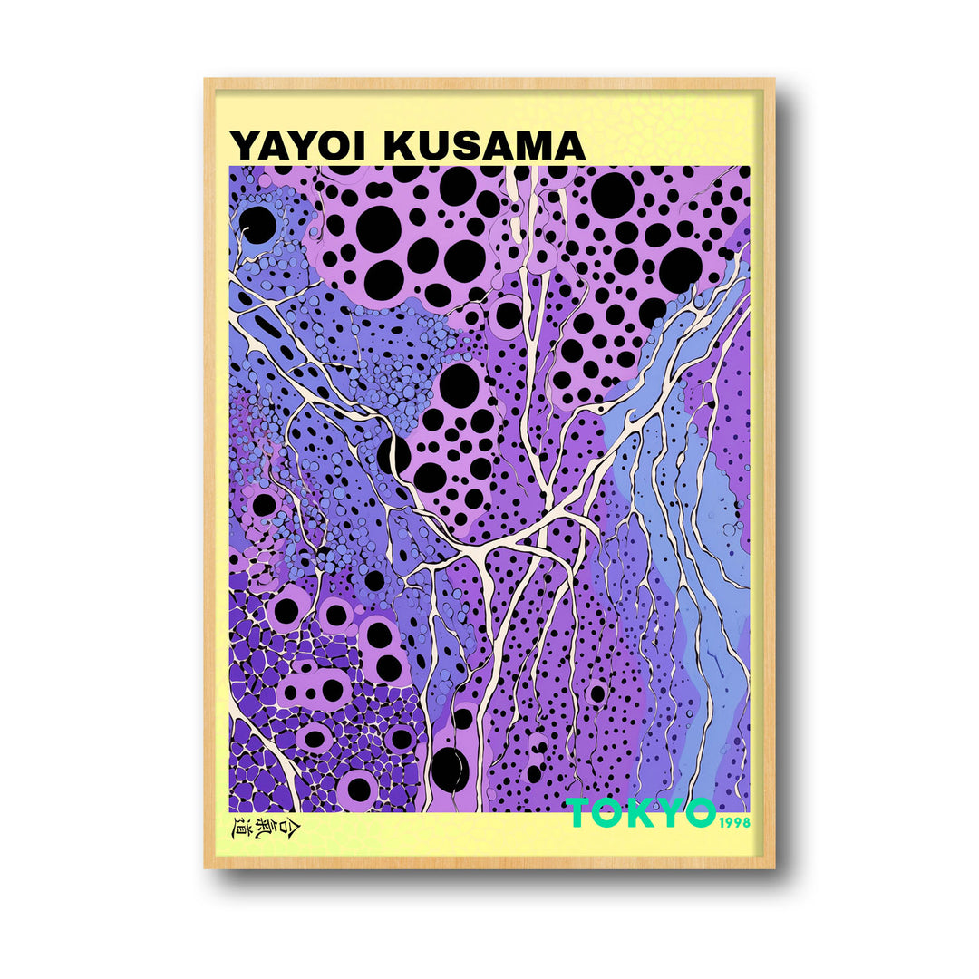 Unique purple-networks-yayoi-kusama- Beautiful framed art print available at Raremango