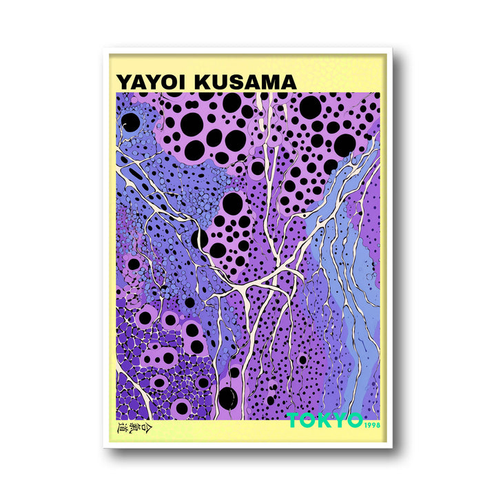 Unique purple-networks-yayoi-kusama- Beautiful framed art print available at Raremango