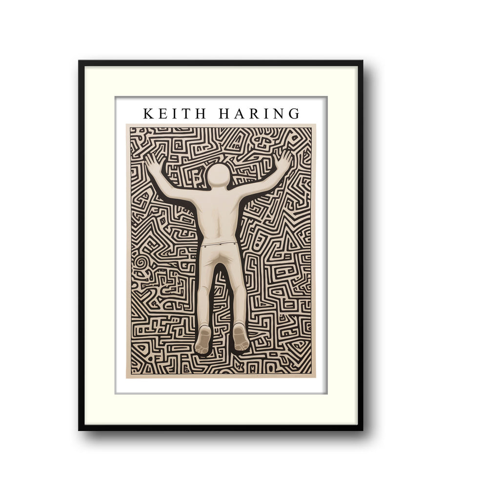 puzzled-man-keith-haring canvas art - Shop art for home decor