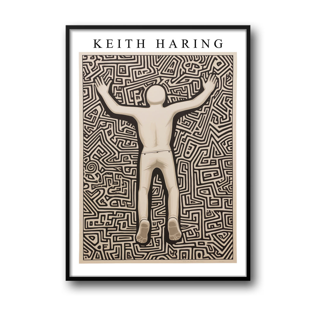 puzzled-man-keith-haring canvas art - Shop art for home decor