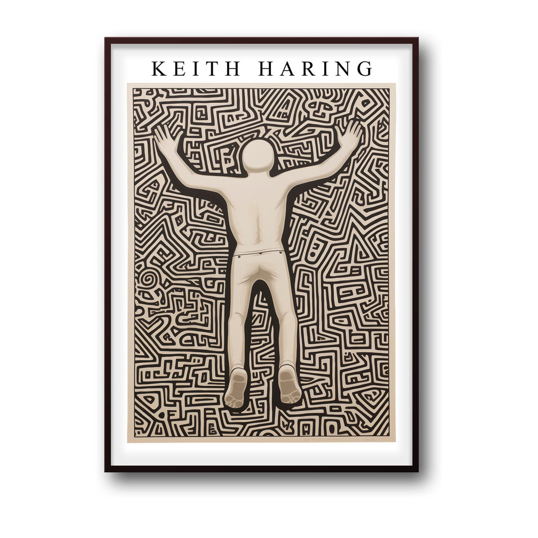 puzzled-man-keith-haring canvas art - Shop art for home decor