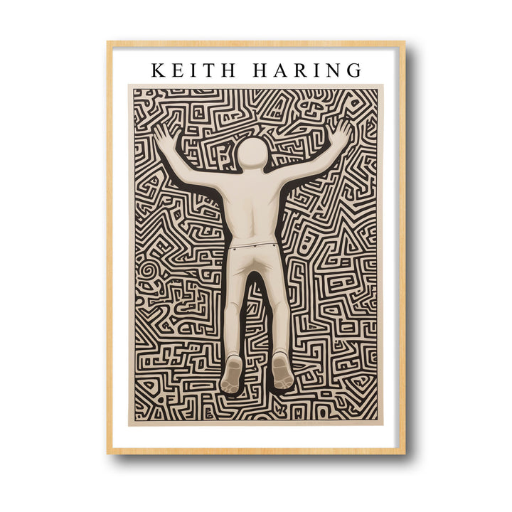 puzzled-man-keith-haring canvas art - Shop art for home decor