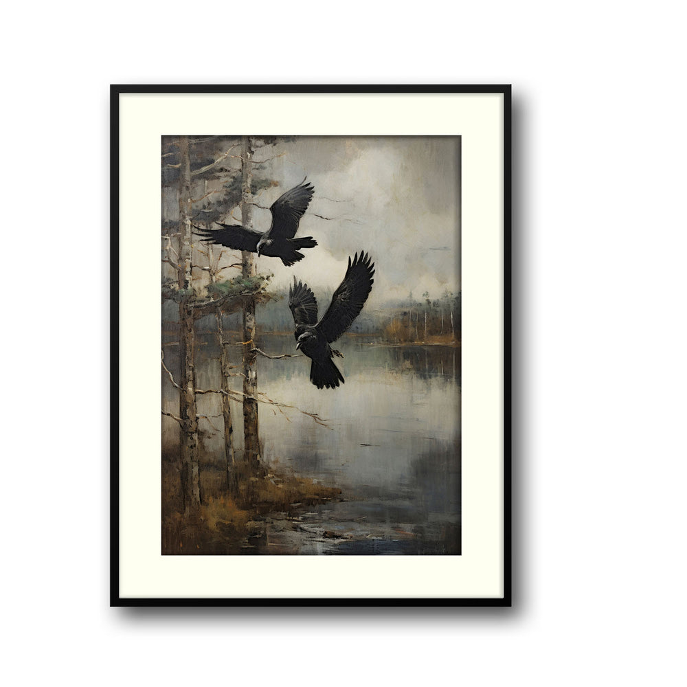 Unique ravens- Beautiful framed art print available at Raremango