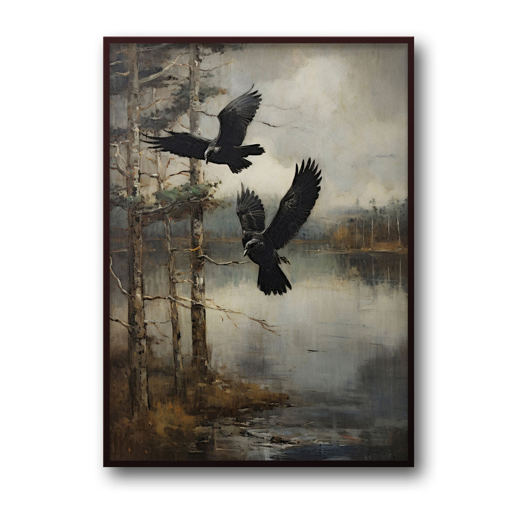 Unique ravens- Beautiful framed art print available at Raremango